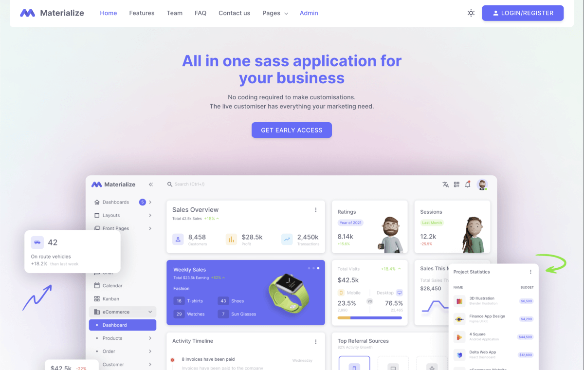 materialize-front-landing-page-demo
