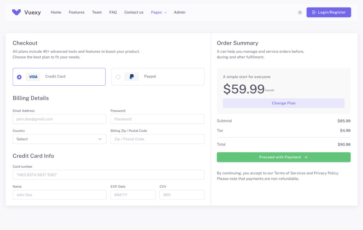Vuexy-front-payment-page-demo